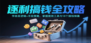 逐利搞钱全攻略：学底层逻辑+手段策略，掌握提效工具与18个搞钱锦囊-庄子聊项目