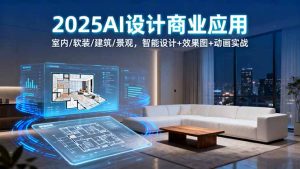 2025AI设计商业应用:室内/软装/建筑/景观,智能设计+效果图+动画实战-庄子聊项目