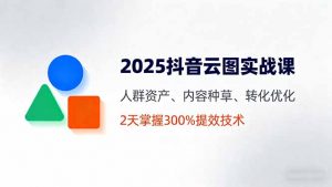 2025抖音云图实战课，人群资产、内容种草、转化优化，2天掌握300%提效技术-庄子聊项目
