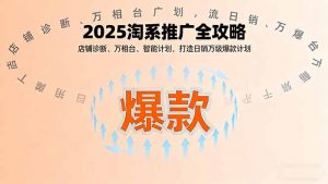 2025淘系推广全攻略,店铺诊断、万相台、智能计划,打造日销万级爆款计划-庄子聊项目