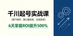抖音千川起号实战课,新户操作,随心推投放,全域放量,6天掌握ROI提升500%-庄子聊项目
