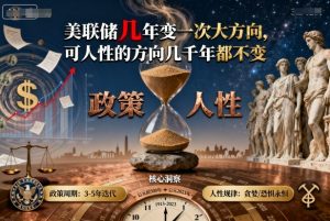 付费文章:美联储几年变一次大方向,可人性的方向几千年都不变-庄子聊项目