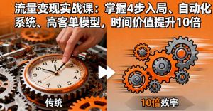 流量变现实战课：掌握4步入局、自动化系统、高客单模型，时间价值提升10倍-庄子聊项目
