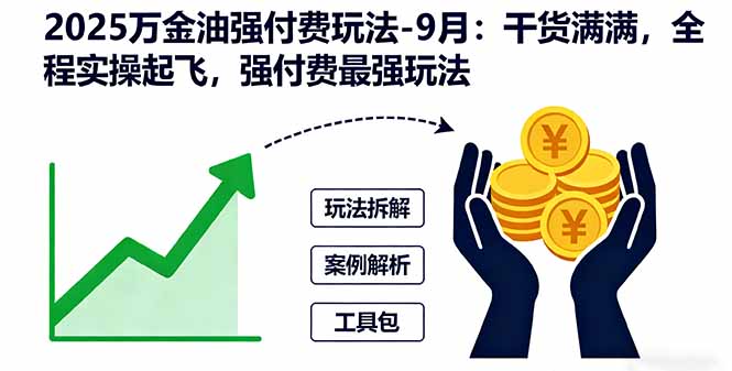 2025万金油强付费玩法-9月：干货满满，全程实操起飞，强付费最强玩法-庄子聊项目