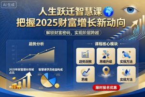 人生跃迁智慧课，把据2025财富增长新动向-庄子聊项目