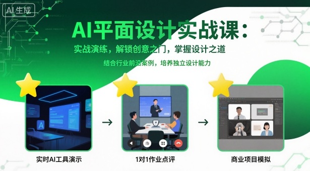 AI平面设计实战课，实战演练，解锁创意之门，掌握设计之道-庄子聊项目