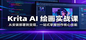 Krita AI 绘画实战课：从安装部署到变现，一站式掌握创作核心技能-庄子聊项目