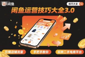 闲鱼运营技巧大全3.0,引爆店铺流量,手把手教你玩转二手电商平台-庄子聊项目