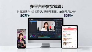 多平台带货实战课18.0:抖音算法/小红书笔记/视频号直播,单账号月GMV50w+-庄子聊项目