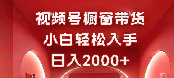 视频号橱窗带货，小白轻松入手，日入2000+-庄子聊项目