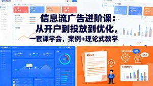 信息流广告进阶课:从开户到投放到优化,一套课学会,案例+理论式教学-庄子聊项目