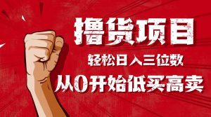 手把手教你撸货,从0开始低买高卖,小白轻松实现日入三位数!!!-庄子聊项目