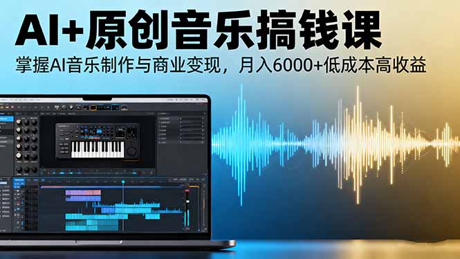 AI+原创音乐搞钱课：掌握AI音乐制作与商业变现，月入6000+低成本高收益-庄子聊项目