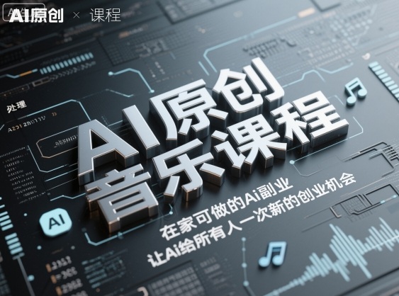 AI原创音乐课程，在家可做的Ai副业，让Ai给所有人一次新的创业机会-庄子聊项目