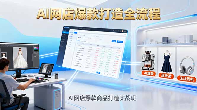 AI网店爆款商品打造实战班：AI技术实现商品图智能处理，快速搭建AI网店-庄子聊项目