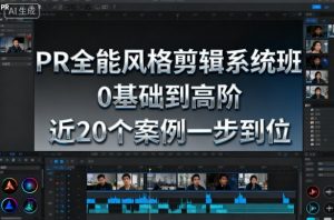 PR全能风格剪辑系统班,0基础到高阶,近20个案例一步到位-庄子聊项目