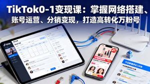 TikTok0-1变现课:掌握网络搭建、账号运营、分销变现,打造高转化万粉号-庄子聊项目