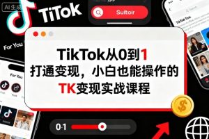TikTok从0到1打通变现,小白也能操作的TK变现实战课程-庄子聊项目