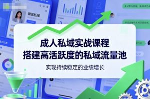 成人私域实战课程,搭建高活跃度的私域流量池,实现持续稳定的业绩增长-庄子聊项目