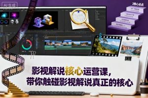 影视解说核心运营课,带你触碰影视解说真正的核心-庄子聊项目