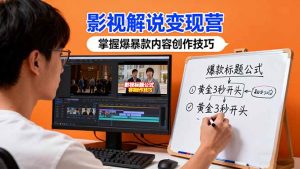 影视解说变现营:通过30+实战案例爆款内容创作技巧,掌握影视解说盈利密码-庄子聊项目