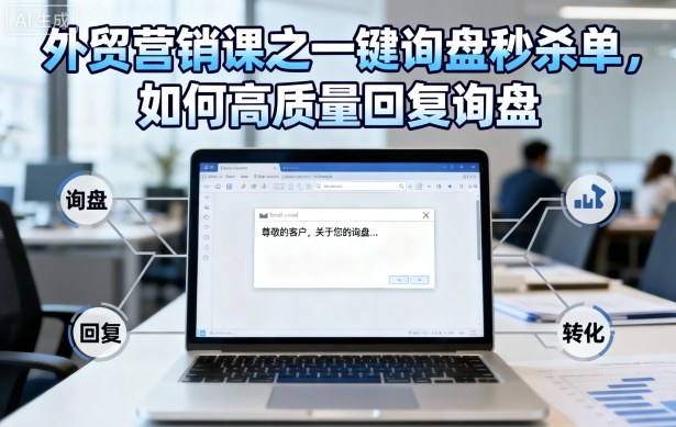 外贸营销课之一键询盘秒杀单，如何高质量回复询盘-庄子聊项目