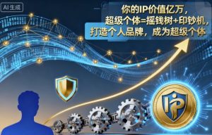 你的IP价值亿万,超级个体=摇钱树+印钞机,打造个人品牌,成为超级个体-庄子聊项目