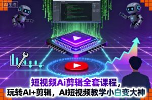 短视频Ai剪辑全套课程,玩转AI+剪辑,AI短视频教学小白变大神-庄子聊项目