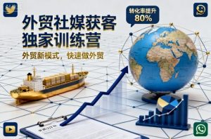 外贸社媒获客独家训练营,外贸新模式,快速做外贸-庄子聊项目