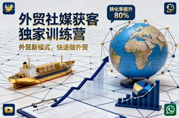外贸社媒获客独家训练营，外贸新模式，快速做外贸-庄子聊项目