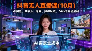 抖音无人直播课(10月-庄子聊项目