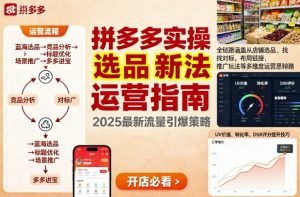 王校长9月12拼多多实操新玩法,全链路涵盖从店铺选品、找对标,布局链接,推广玩法等多维度运营思路(更新)-庄子聊项目