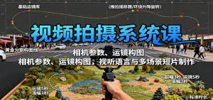 视频拍摄系统课:相机参数、运镜构图,视听语言与多场景短片制作-庄子聊项目