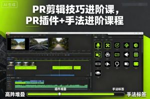 PR剪辑技巧进阶课,PR插件+手法进阶课程-庄子聊项目
