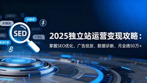 2025独立站运营变现攻略:掌握SEO优化、广告投放、数据诊断,月业绩50万+-庄子聊项目