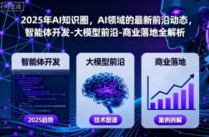 2025年AI知识圈,AI领域的最新前沿动态,智能体开发-大模型前沿-商业落地全解析-庄子聊项目
