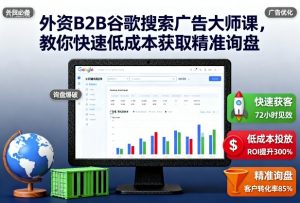 外资B2B谷歌搜索广告大师课,教你快速低成本获取精准询盘-庄子聊项目