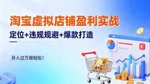 淘宝虚拟店铺盈利实战:定位+违规规避+爆款打造,月入过万很轻松!-庄子聊项目