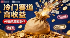 公众号冷门赛道,用AI做情感漫画,7天开通流量主,操作简单,小白可玩-庄子聊项目