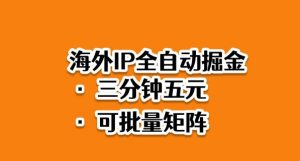 海外ip全自动掘金,2025必做蓝海项目,3分钟落地,矩阵直接开干【揭秘】-庄子聊项目