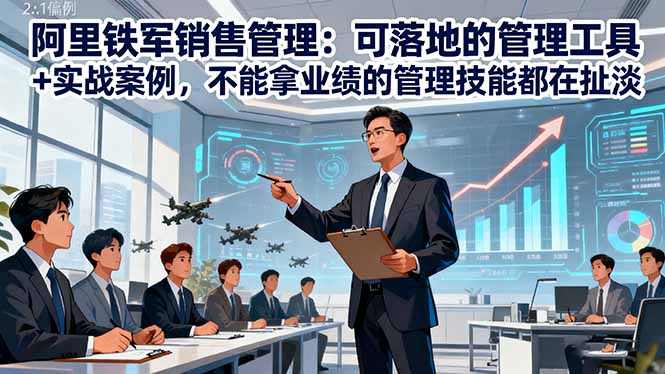 阿里铁军销售管理：可落地的管理工具+实战案例，不能拿业绩的管理都在扯淡-庄子聊项目