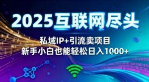 2025网创尽头王炸项目！私域IP+精准引流，新手小白在家躺賺日入1k，零经验也能上手【揭秘】-庄子聊项目