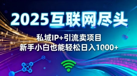 2025网创尽头王炸项目！私域IP+精准引流，新手小白在家躺賺日入1k，零经验也能上手【揭秘】-庄子聊项目