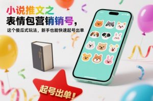 小说推文之表情包营销号，这个傻瓜式玩法，新手也能快速起号出单-庄子聊项目