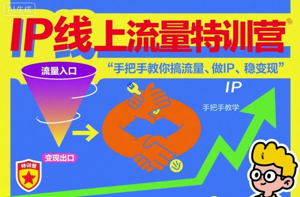 IP线上流量特训营，手把手教你搞流量、做IP、稳变现-庄子聊项目