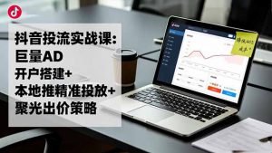 抖音投流实战课:巨量AD开户搭建+本地推精准投放+聚光出价策略,成本降低40%-庄子聊项目