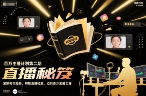 百万主播计划第二期，紧跟时代趋势，解锁直播秘笈，近向百万主播之路-庄子聊项目