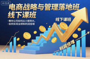 电商战略与管理落地班线下课，教你公司如何从小做到大，如何实现业绩和利润倍增【录音】-庄子聊项目