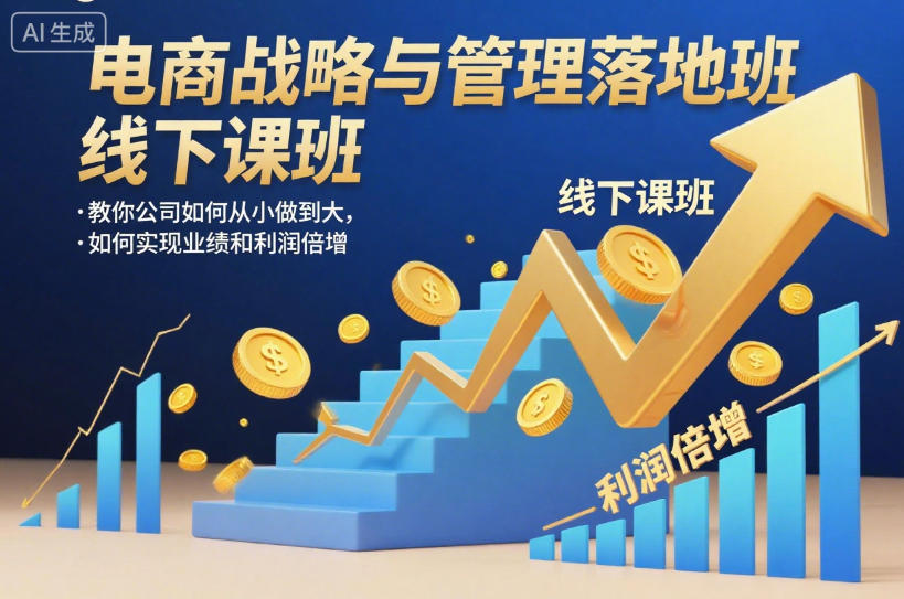 电商战略与管理落地班线下课，教你公司如何从小做到大，如何实现业绩和利润倍增【录音】-庄子聊项目