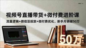 视频号直播带货+微付费进阶课：流量逻辑+微信豆投放+微付费优化，新手月销破50万-庄子聊项目